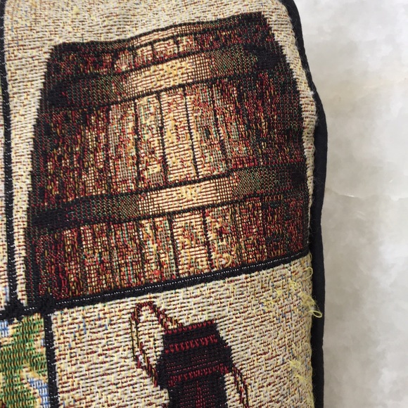 Tapestry style ‘WINE’ Pillow - Picture 4 of 8